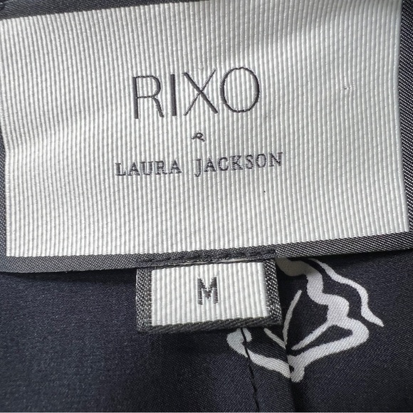 RIXO x Laura Jackson Black White Silk Maxi Dress Zadie Print Women’s SZ Medium - Picture 9 of 11